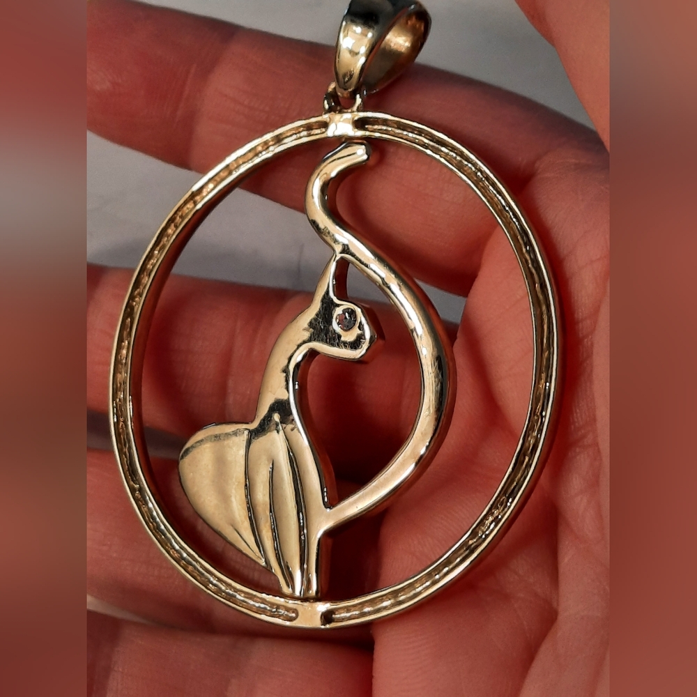 Elegant Gold Tone  Baby PhatCat Pendant - Picture 2 of 7